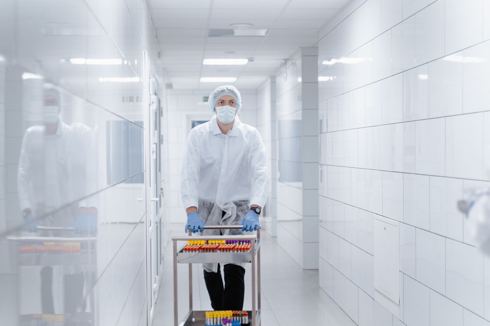 Lab technician at work